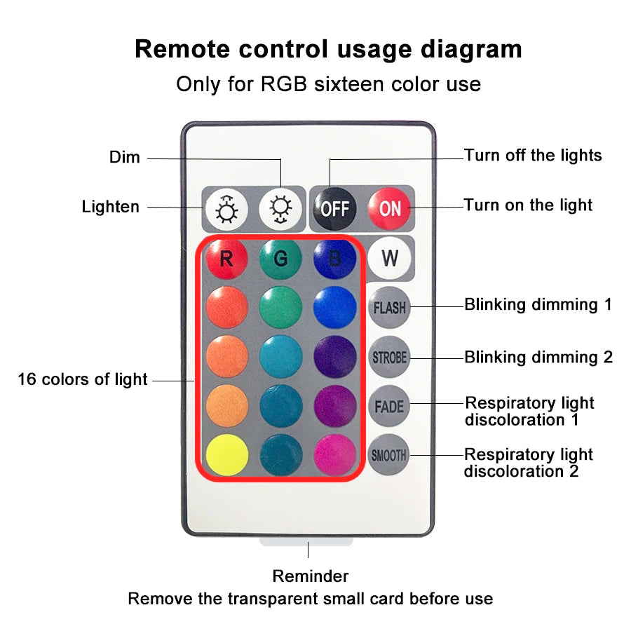 Dynamic Rotating Water Ripple Projector Night Light 3 Color White Or 16 RGB Color